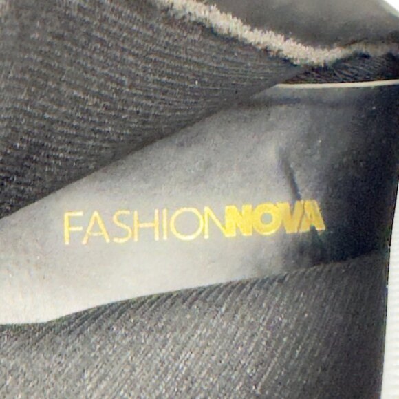 Women’s Shoes FASHION NOVA BECCA N Gray Plaid Fabric Ankle Boots Size 9 - Picture 10 of 11